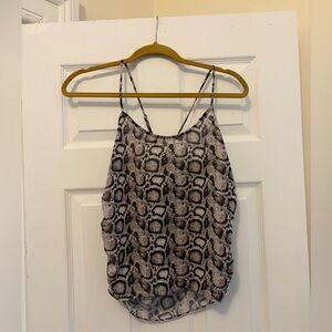 Good American Monochrome Snake Print Tank Top